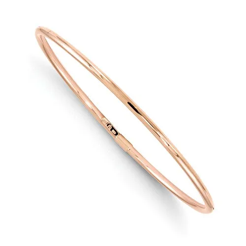 10KT Rose Gold Slip-On Hinged Bangle Bracelet