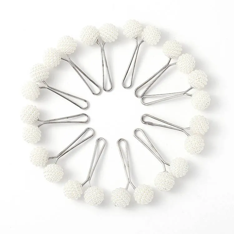 12pcs/lot Anti Slip Brooch Headscarf Shawl Scarf Lady Muslim Fixed Pins Scarf Hijab Clips Pearl Stylish Brooch for Women Jewelry