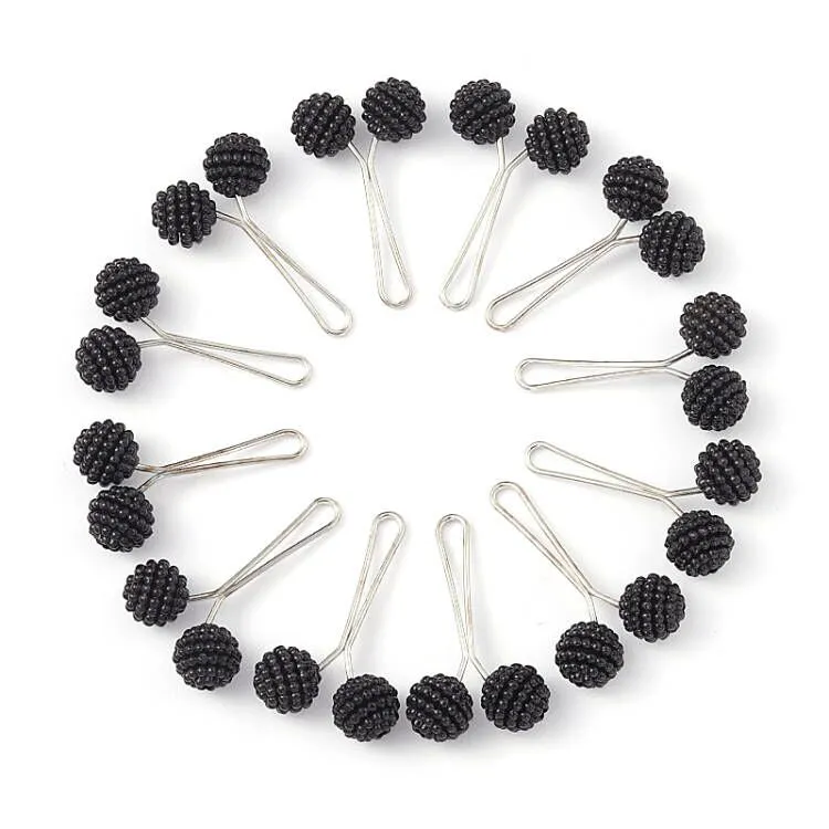 12pcs/lot Anti Slip Brooch Headscarf Shawl Scarf Lady Muslim Fixed Pins Scarf Hijab Clips Pearl Stylish Brooch for Women Jewelry