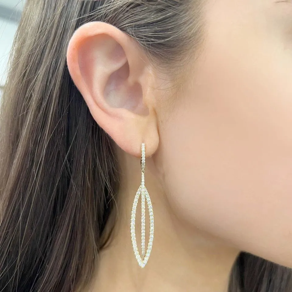 14k GOLD DIAMOND CHANTELLE EARRINGS