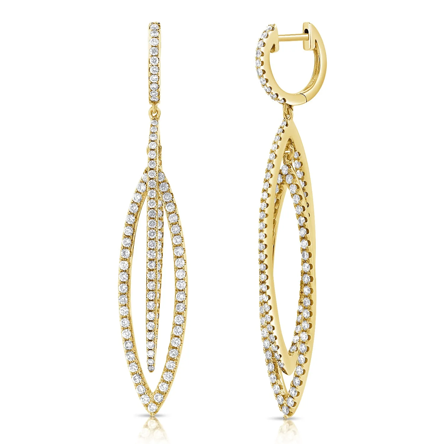 14k GOLD DIAMOND CHANTELLE EARRINGS