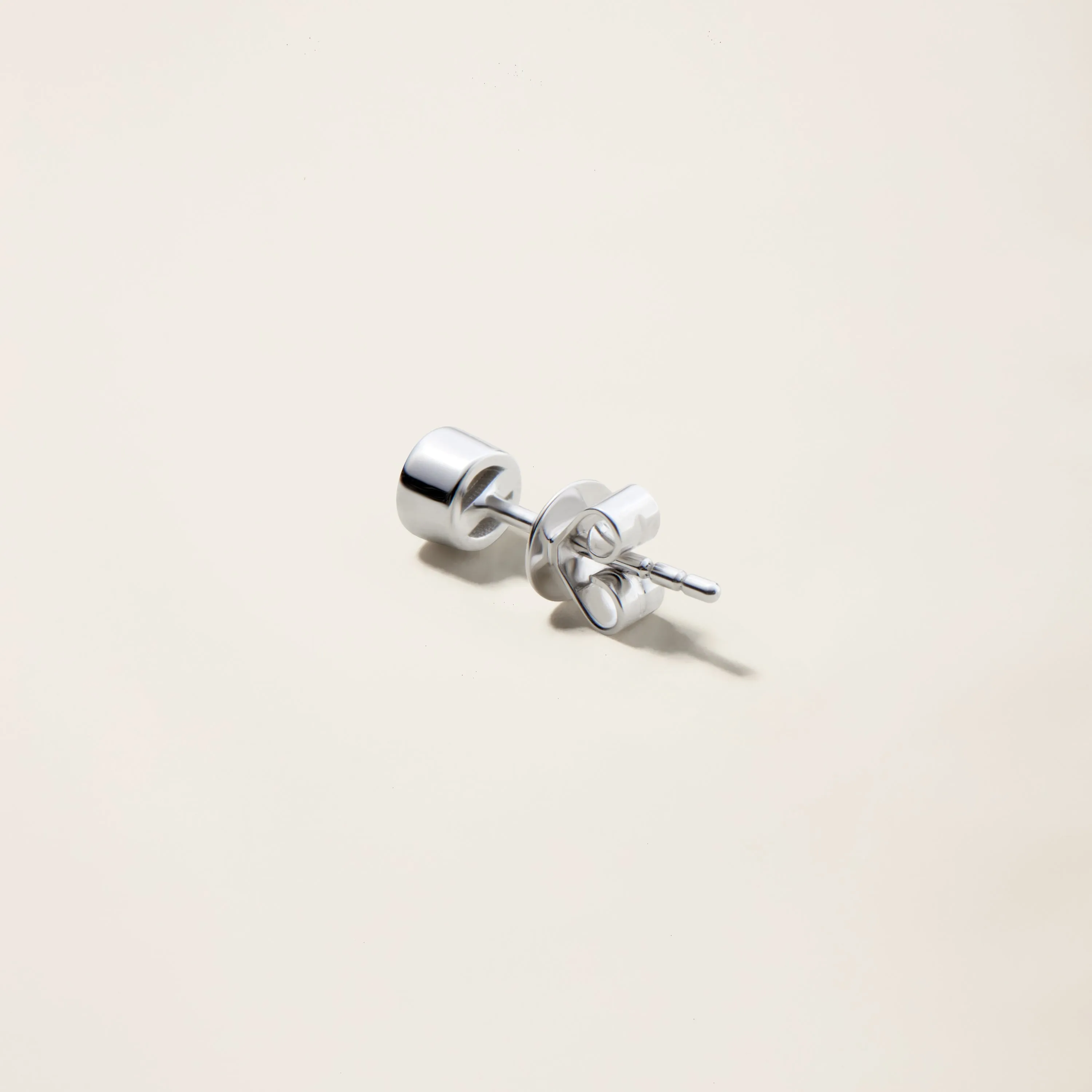 14k Solid Gold Diamond Bezel Studs