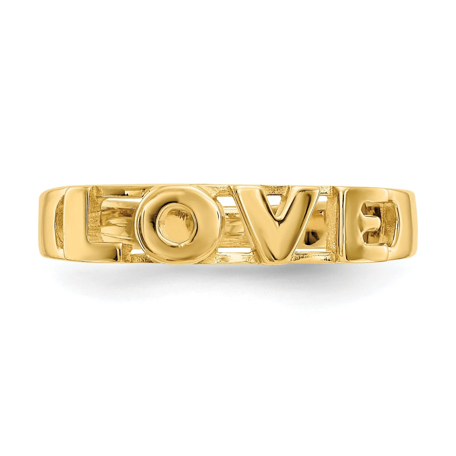 14k Yellow Gold 'Love' Ring