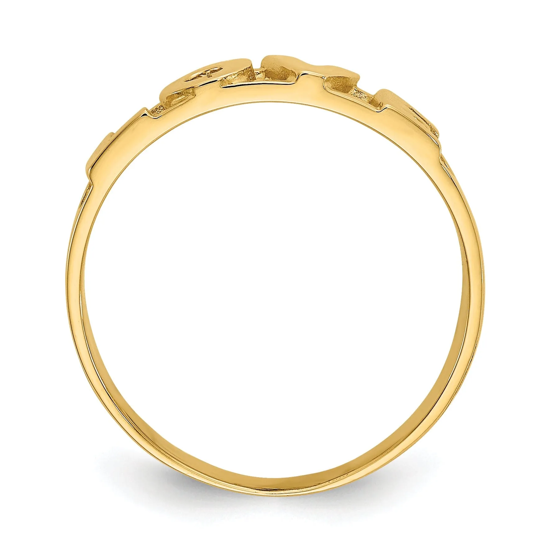 14k Yellow Gold 'Love' Ring