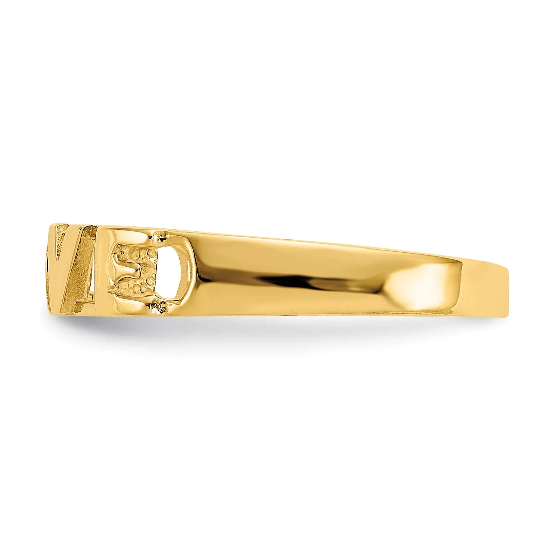 14k Yellow Gold 'Love' Ring