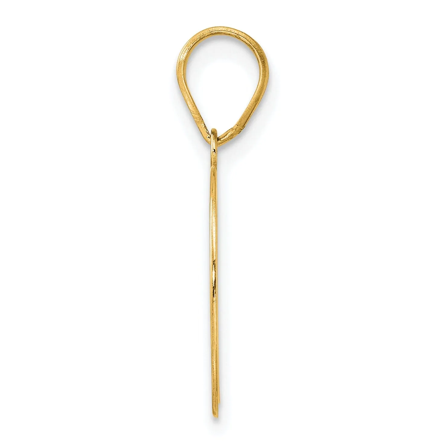 14k Yellow Gold Polished Finish Number 90 Charm Pendant