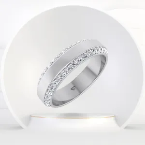 1.50CT Beveled Natural Diamond Wedding Band