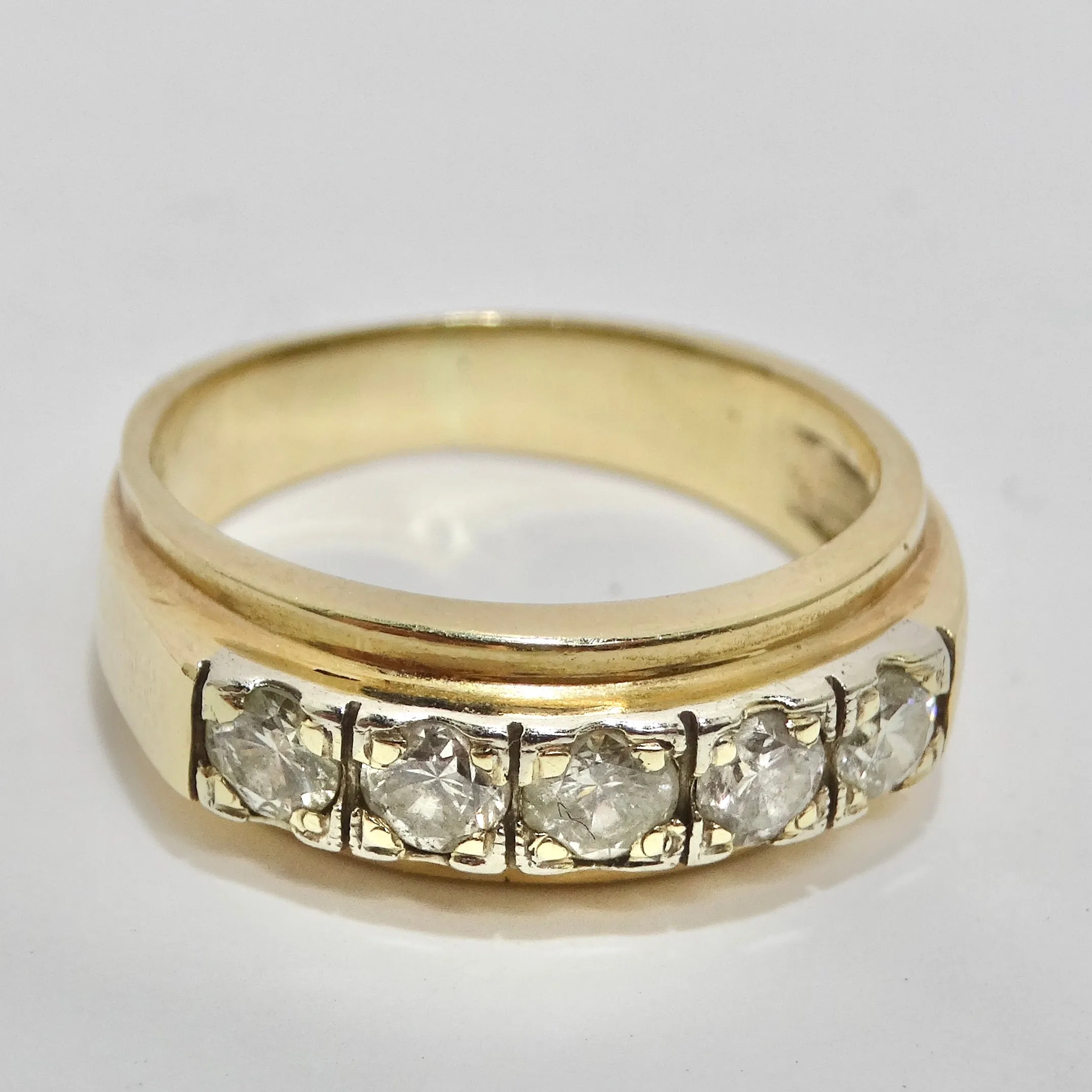 18K Gold 1970s Custom Diamond Ring