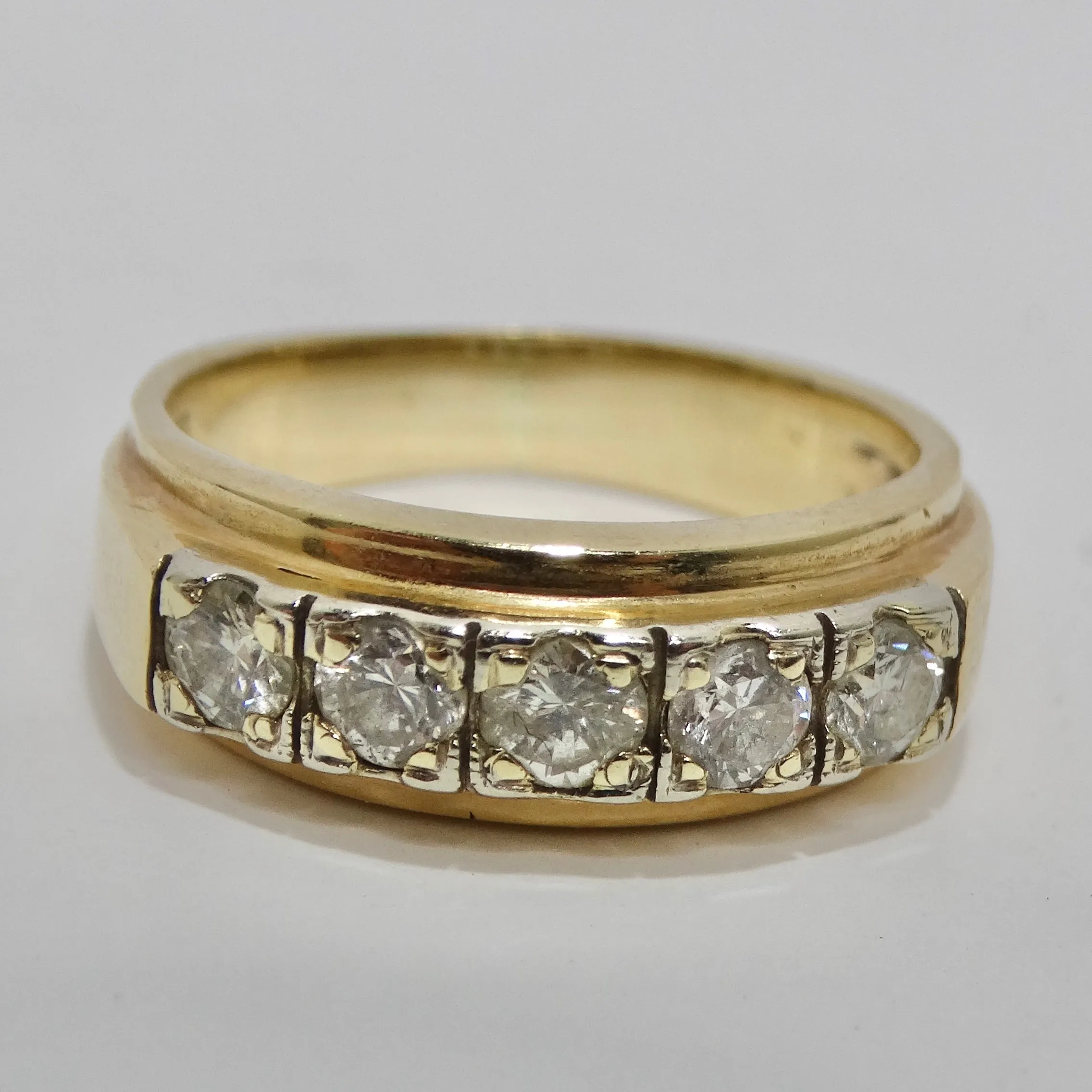 18K Gold 1970s Custom Diamond Ring