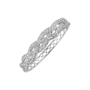 18K White Gold Tdw. 5.50ct Diamond Bangle - 20738082