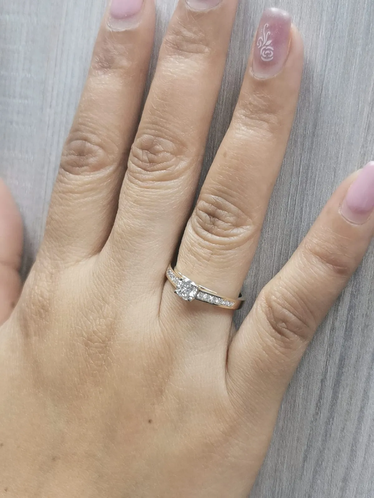 18K Yellow Gold Solitaire Diamond Ring with Accented Channel-Set Band - 0.71ct Total