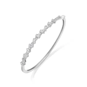 18KW Mosaic Diamond Bangle