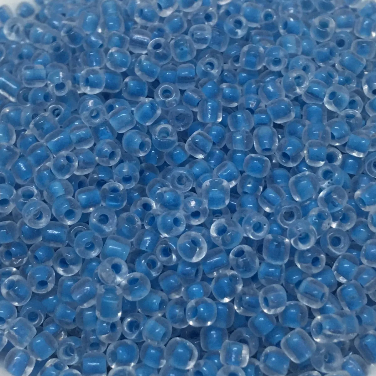 8/0 Lined Transparent (50g) - Blue