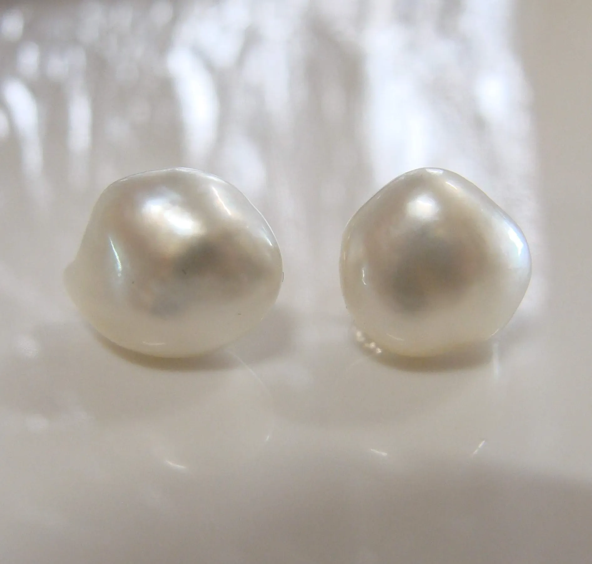 9ct Broome Keshi Earring Pearl Studs