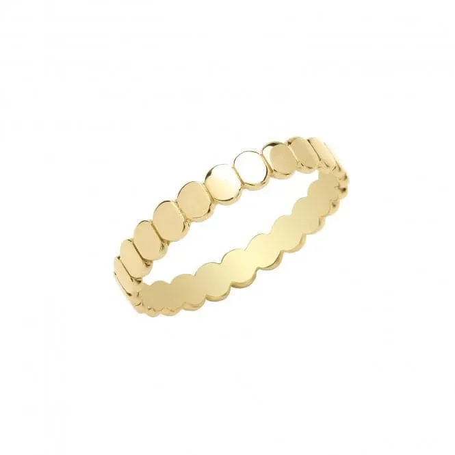 9ct Yellow Gold Flat Oval Disc Ring RN1664