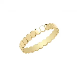 9ct Yellow Gold Flat Oval Disc Ring RN1664