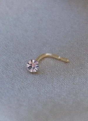 9K Gold Cubic Zirconia Nose Stud