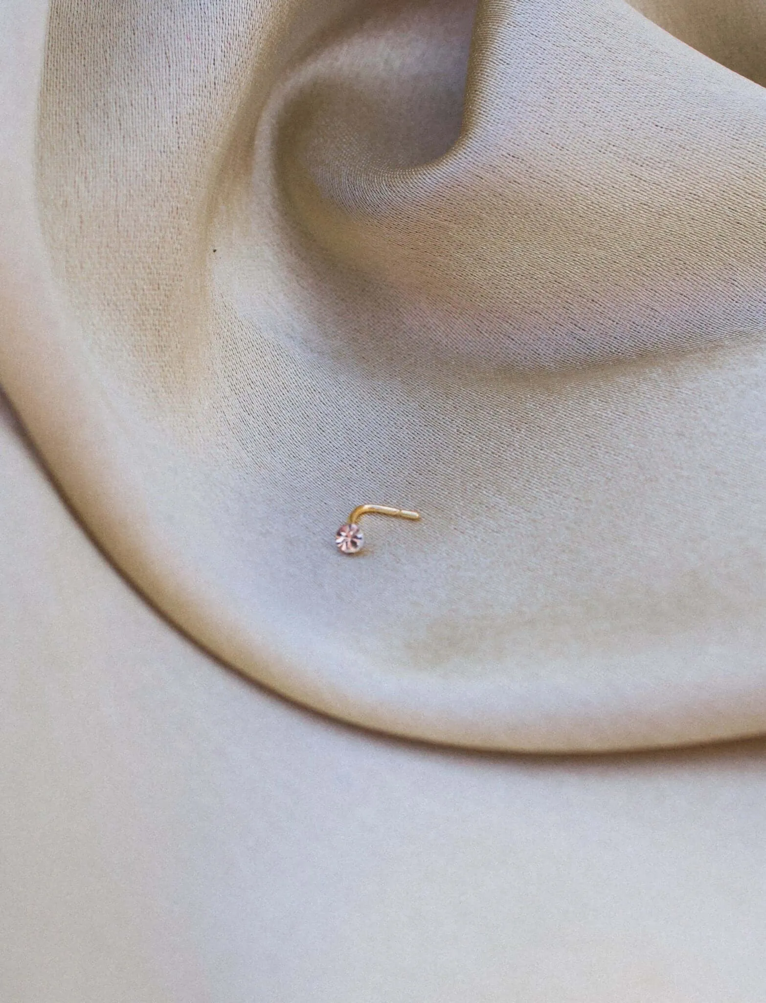 9K Gold Cubic Zirconia Nose Stud