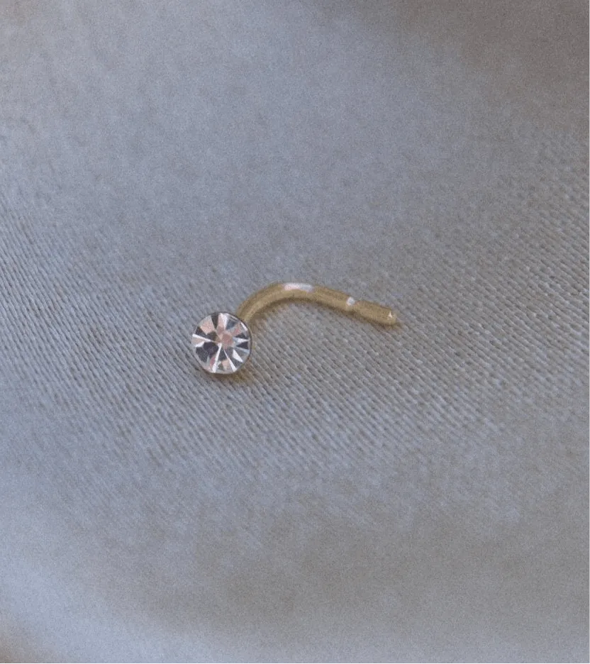 9K Gold Cubic Zirconia Nose Stud