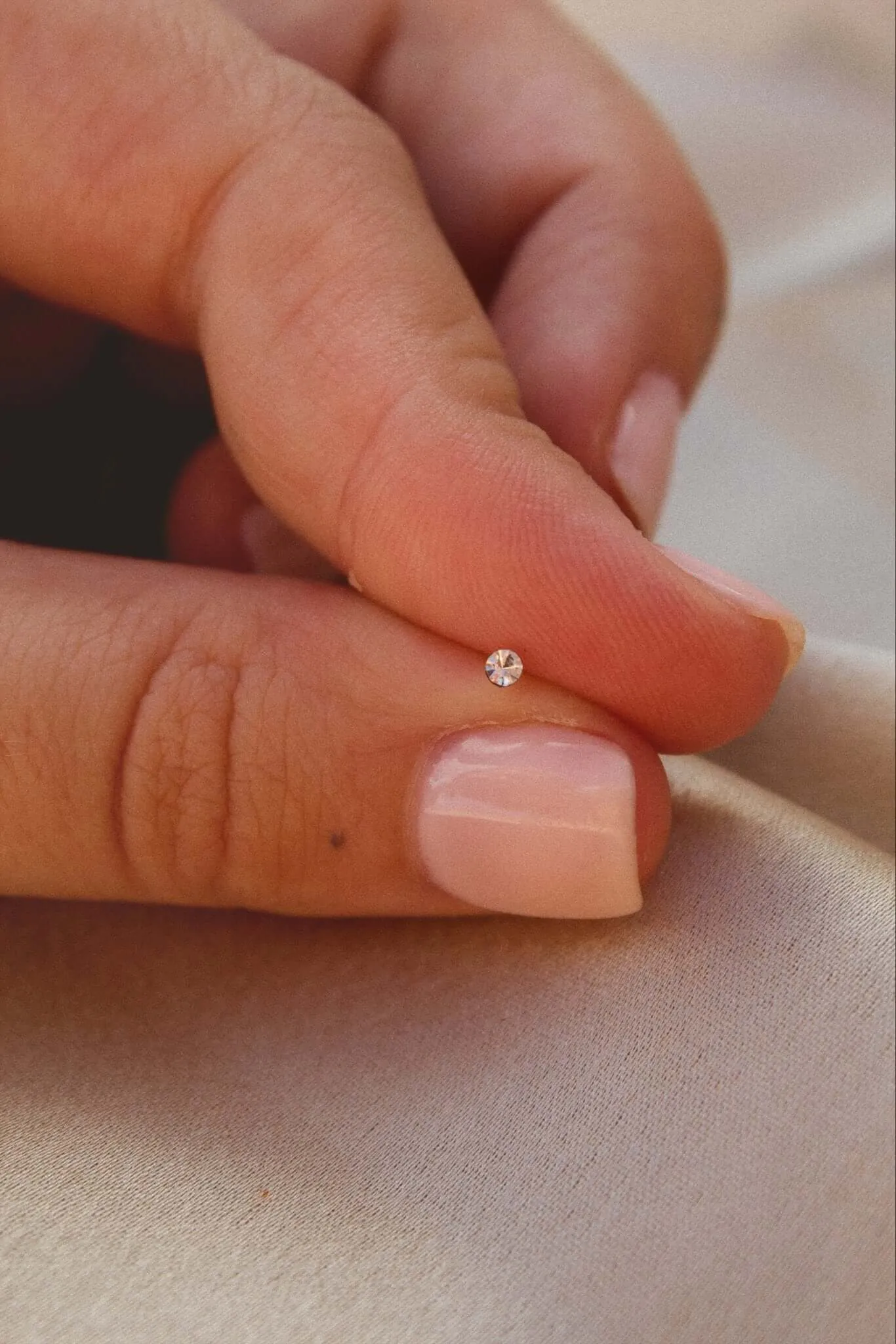 9K Gold Cubic Zirconia Nose Stud