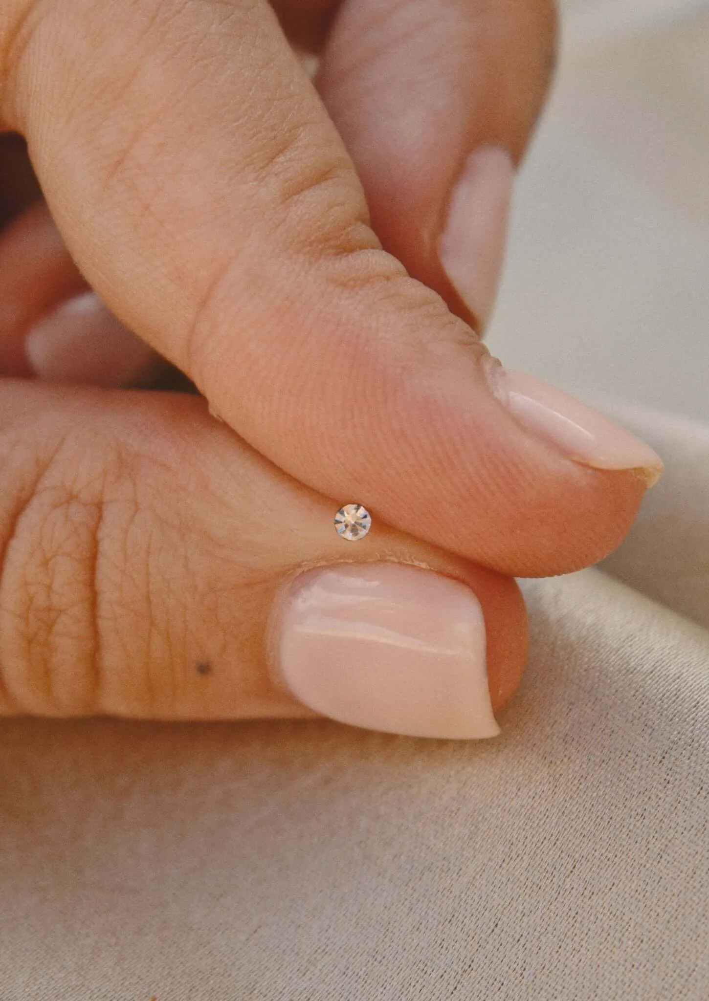 9K Gold Cubic Zirconia Nose Stud