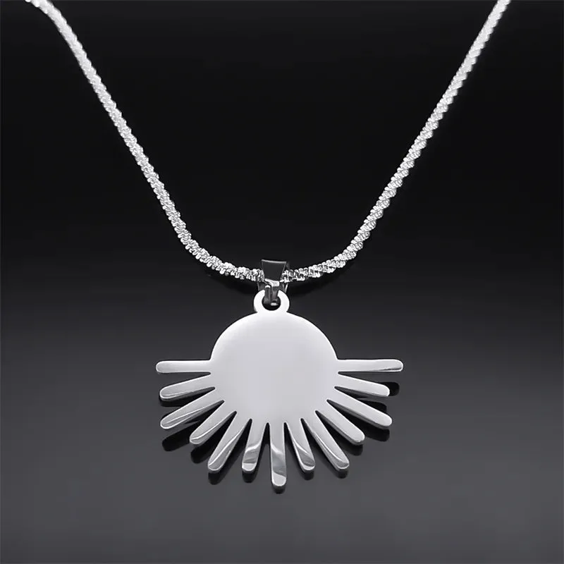 Aesthetic Turkey Evil Blue Eye Necklace for Women Men Stainless Steel Silver Color
