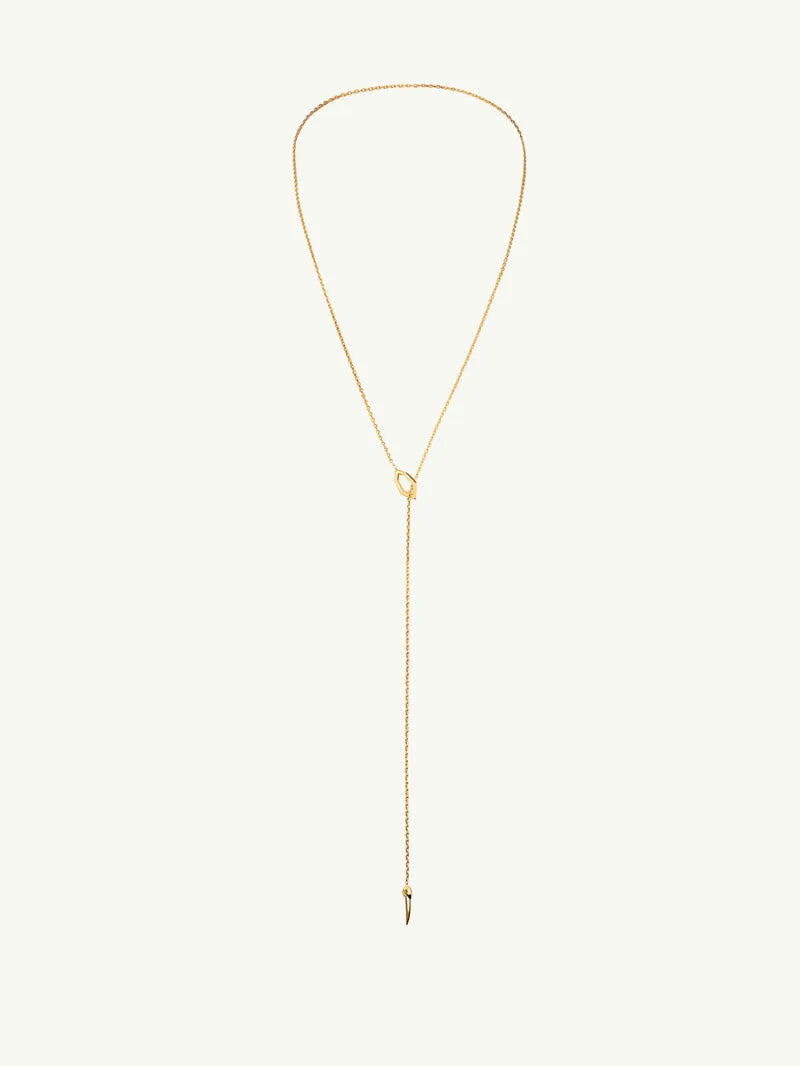 Amanti Hexagon Pendant Lariat Necklace With Pavé-Set Brilliant Diamonds In 18K White Gold