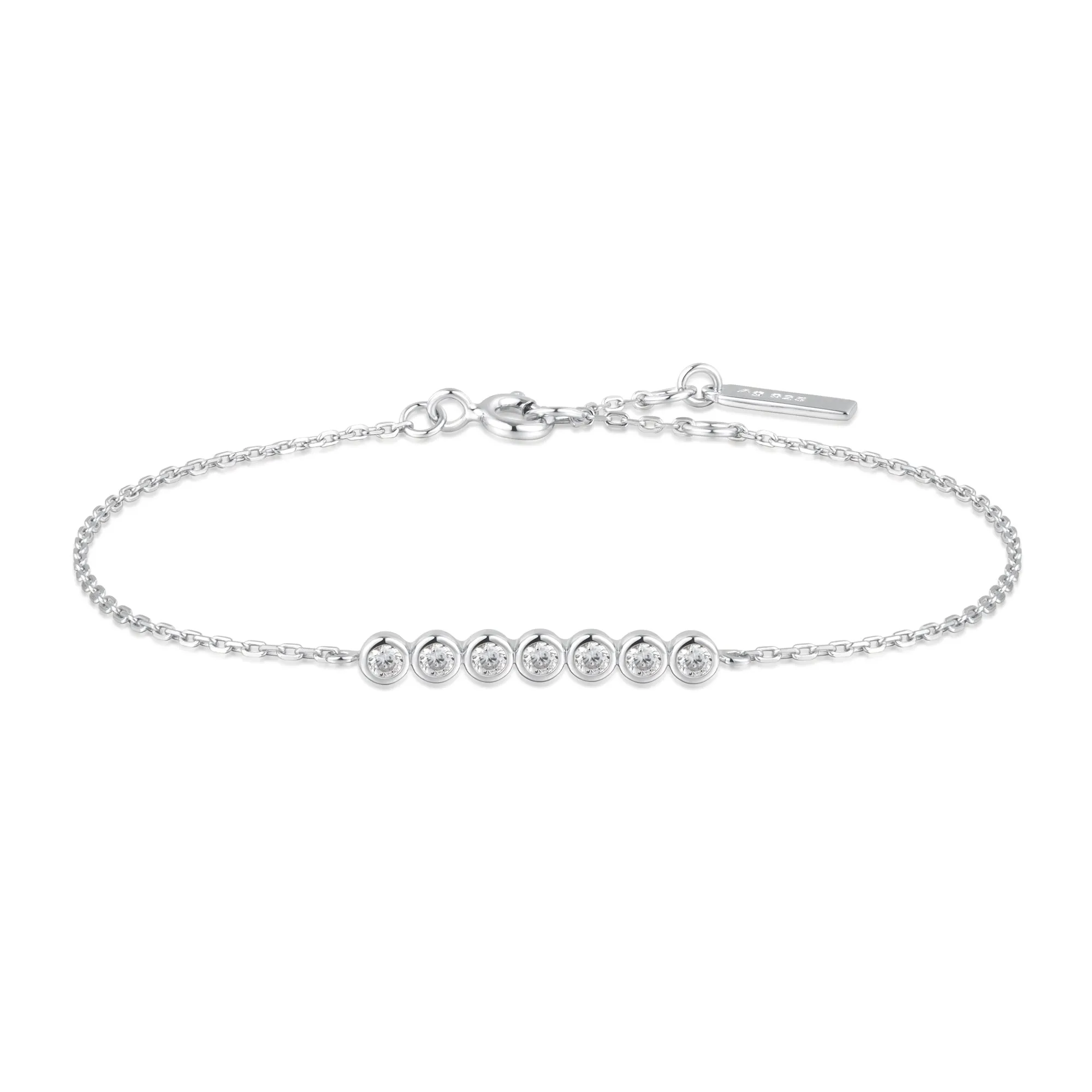 Ania Haie Silver Bezel Set Bracelet B058-02H