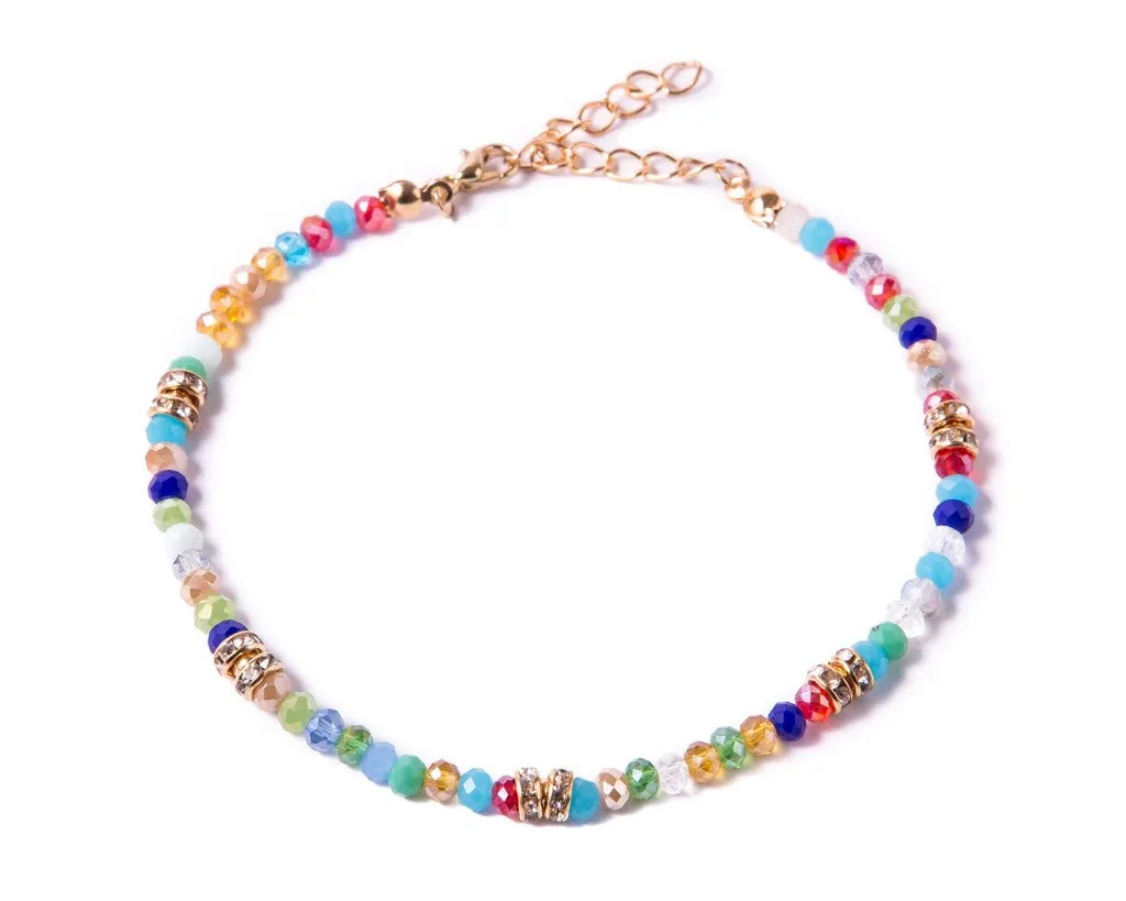 Anklet  - Briolette Shape Beads Mix