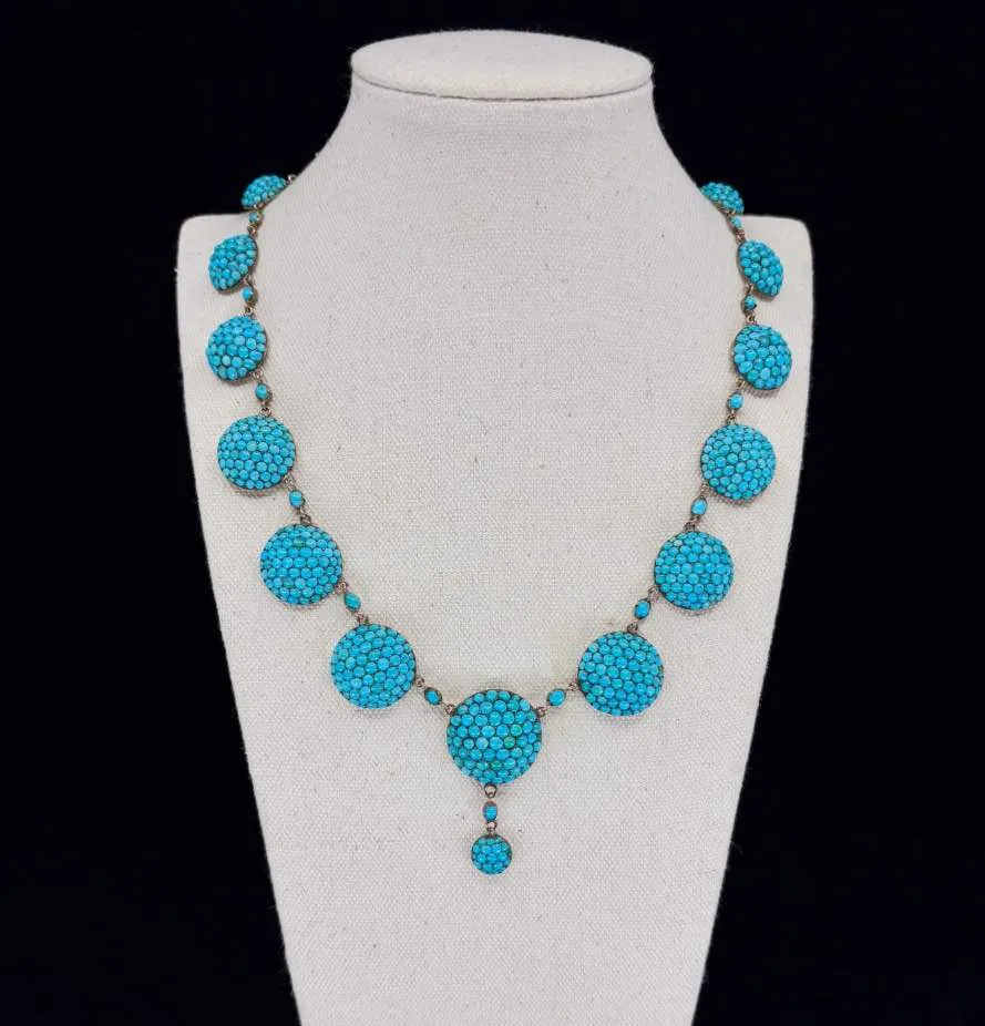 Antique Victorian Turquoise Gold Necklace