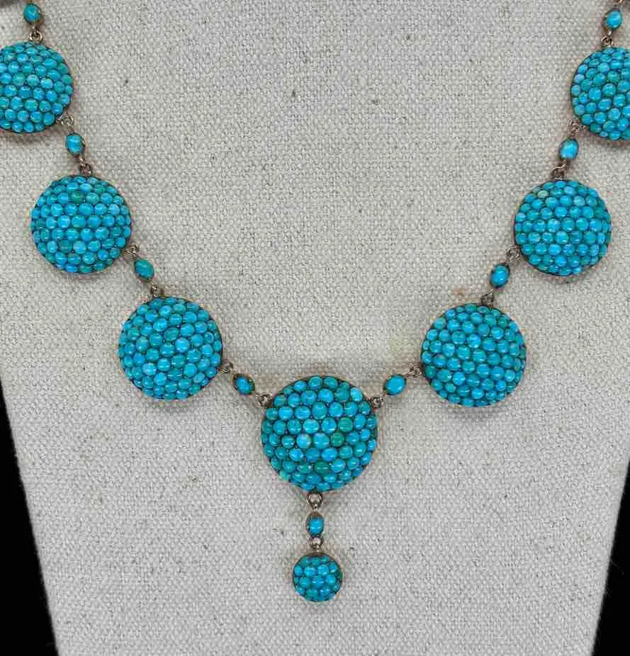 Antique Victorian Turquoise Gold Necklace