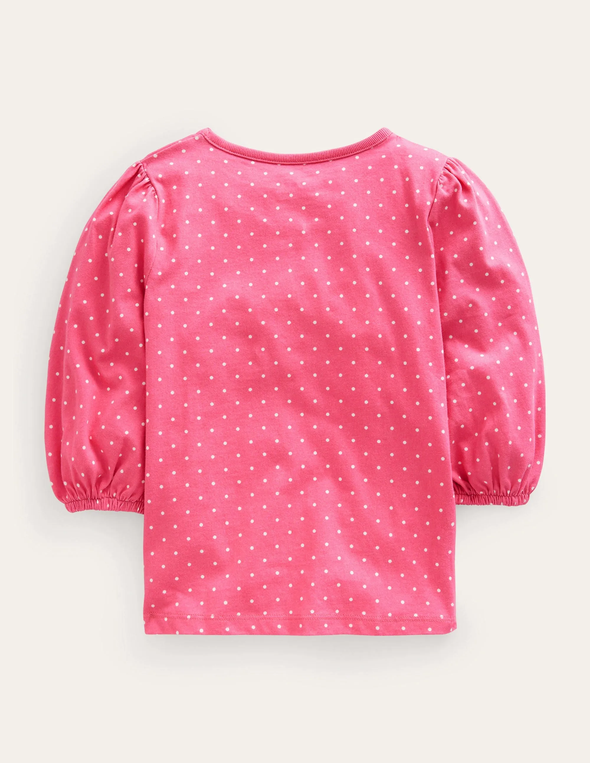 Appliqué Sleeve Detail Top-Blush Pink