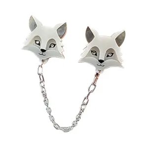 Arctic Fox Collar Clips by Cherryloco