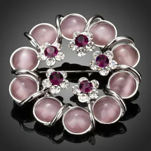 Artistic Beads With Flowers Pin Brooch