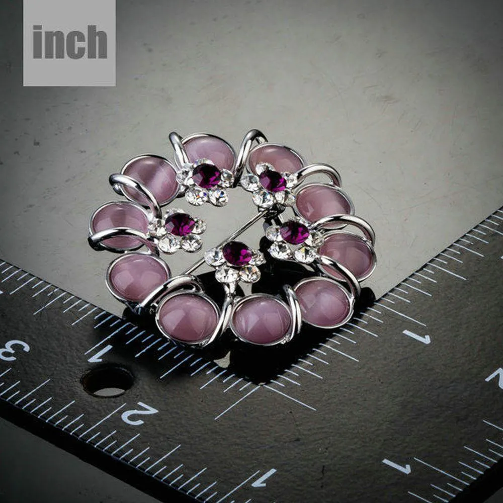Artistic Beads With Flowers Pin Brooch