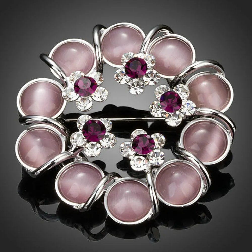 Artistic Beads With Flowers Pin Brooch