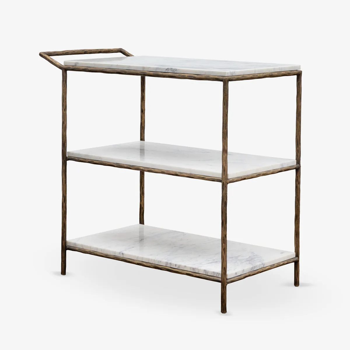 Ashton Marble Bar Cart (Antique Brass)