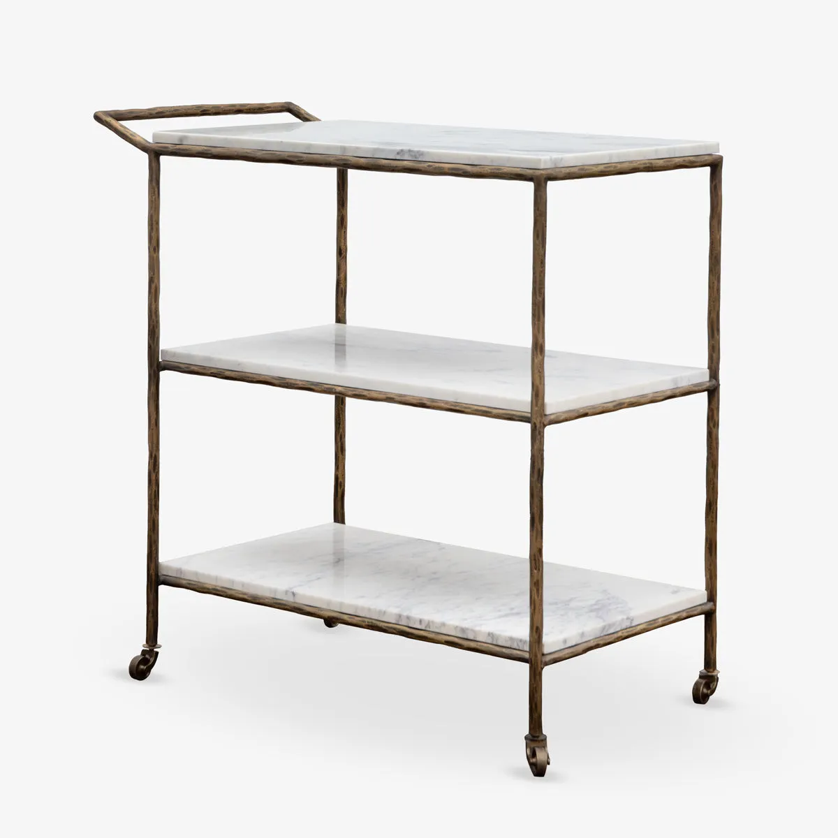 Ashton Marble Bar Cart (Antique Brass)