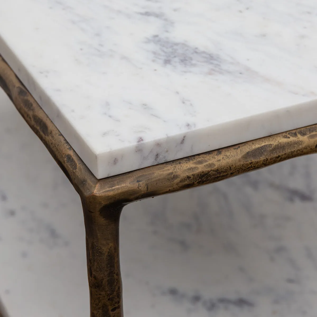 Ashton Marble Bar Cart (Antique Brass)