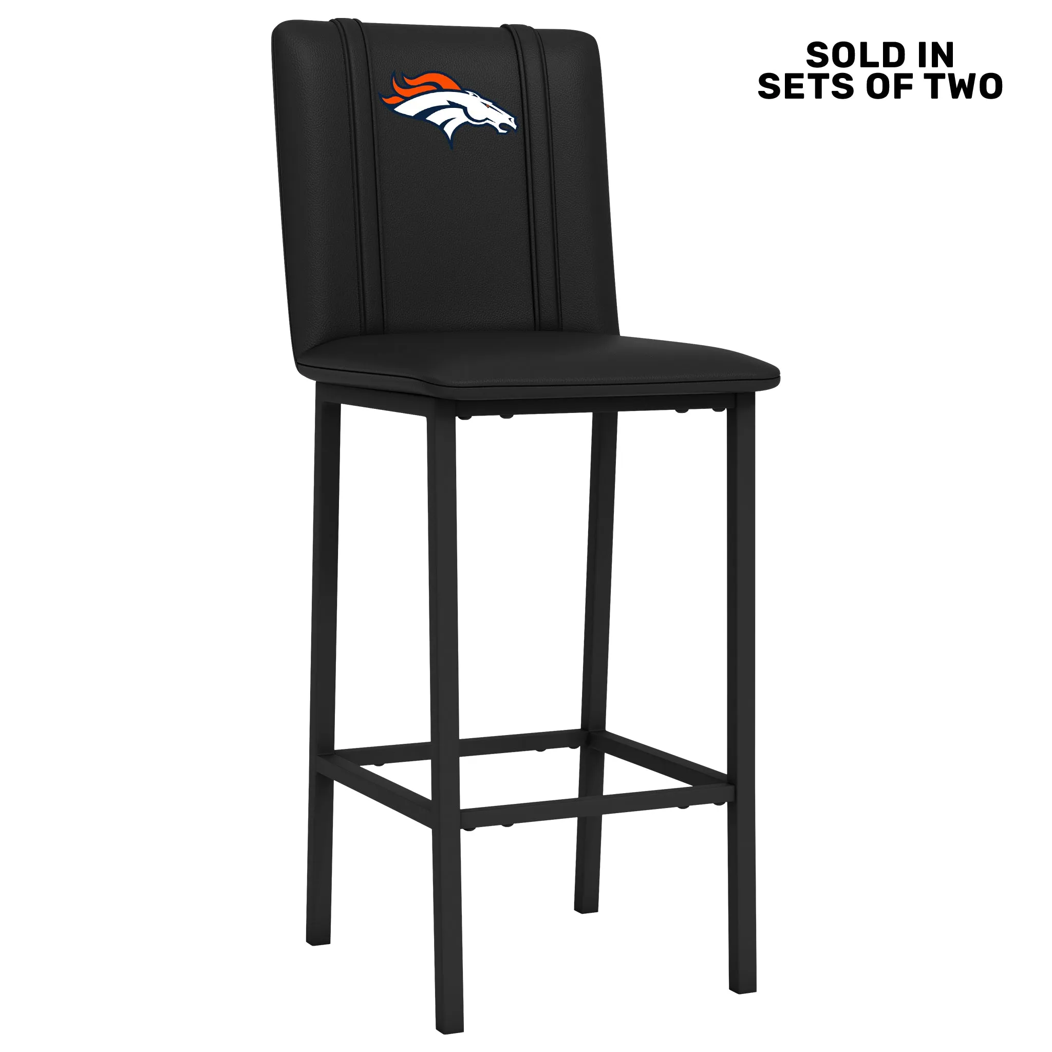Bar Stool 500 with Denver Broncos Primary Logo Set of 2