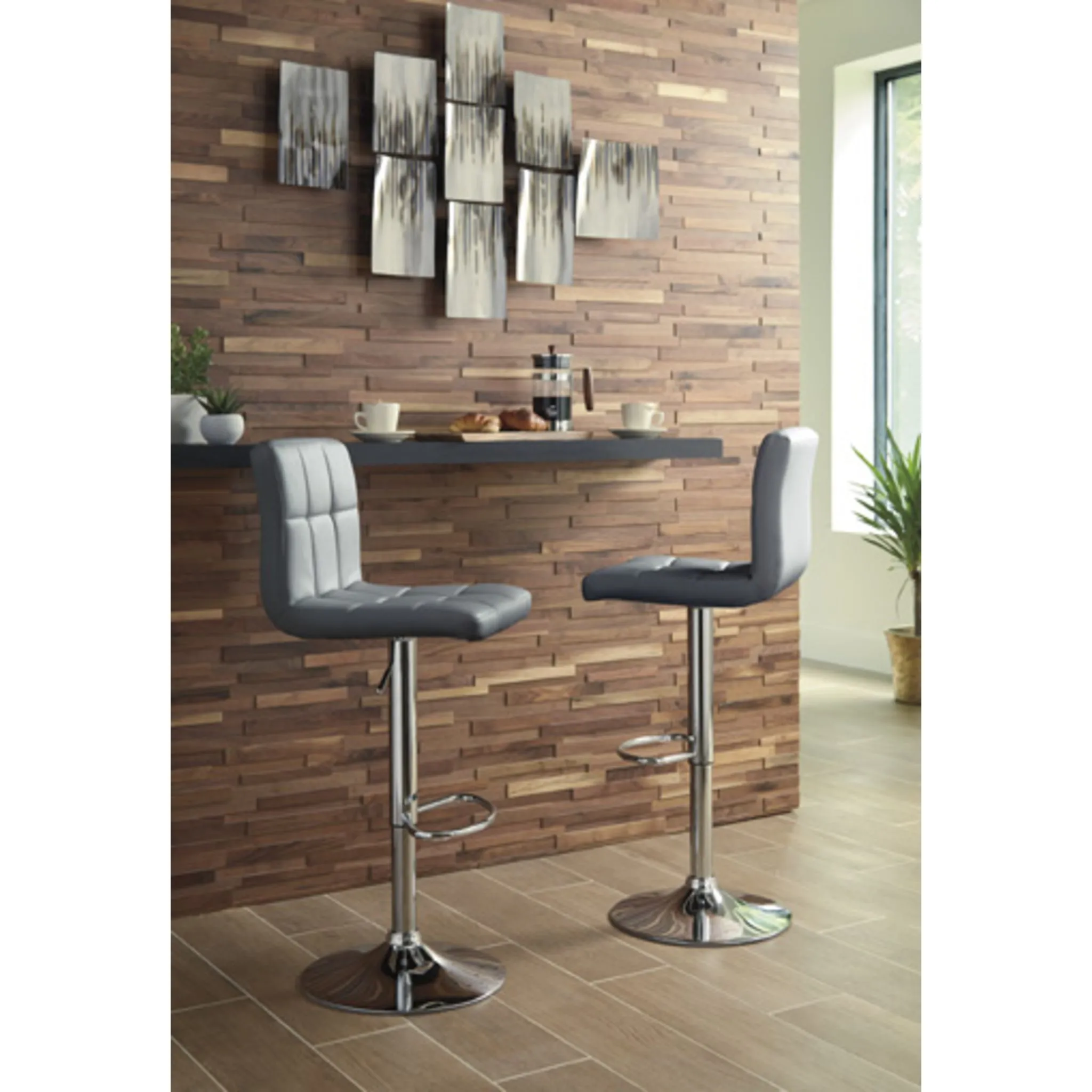 Bellatier Adjustable Height Stool - Gray - (D120-830)