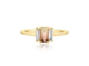 Bi-Color Tourmaline Baby Trinity Ring