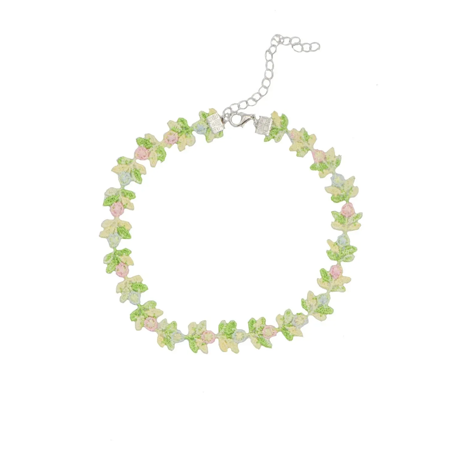 binfenxie Sen series soft sister jewelry girl green neck band peach heart bow neck chain Choker collar collarbone chain necklace