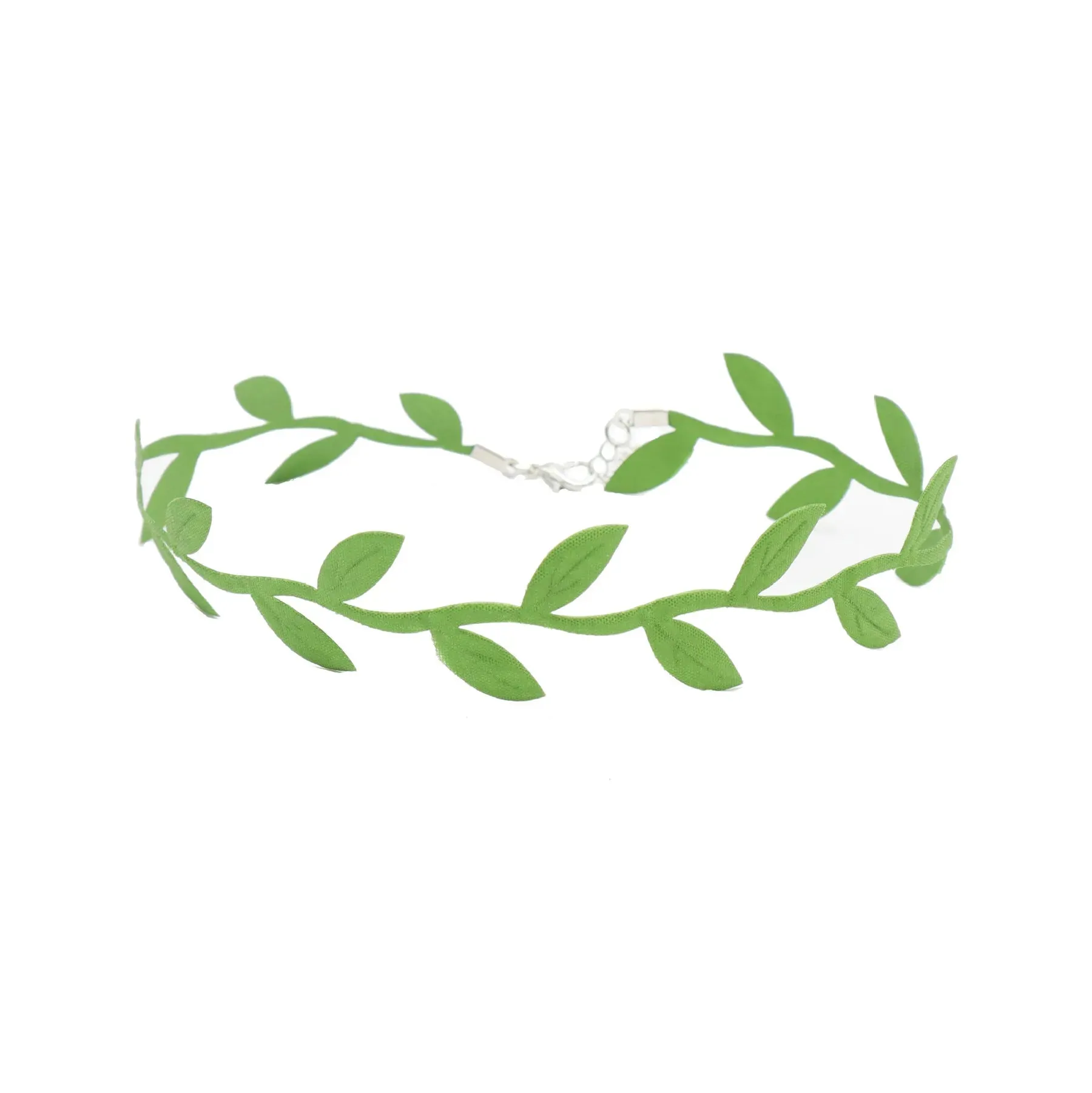 binfenxie Sen series soft sister jewelry girl green neck band peach heart bow neck chain Choker collar collarbone chain necklace