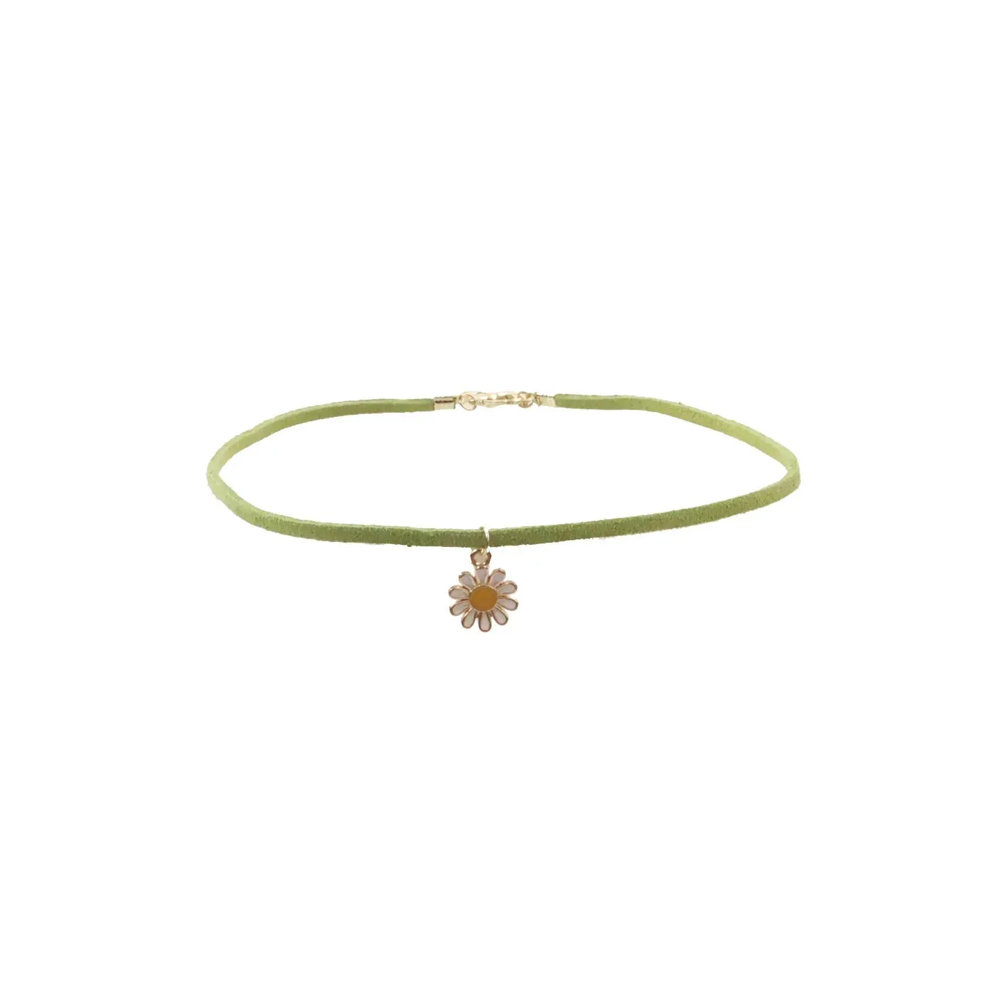 binfenxie Sen series soft sister jewelry girl green neck band peach heart bow neck chain Choker collar collarbone chain necklace
