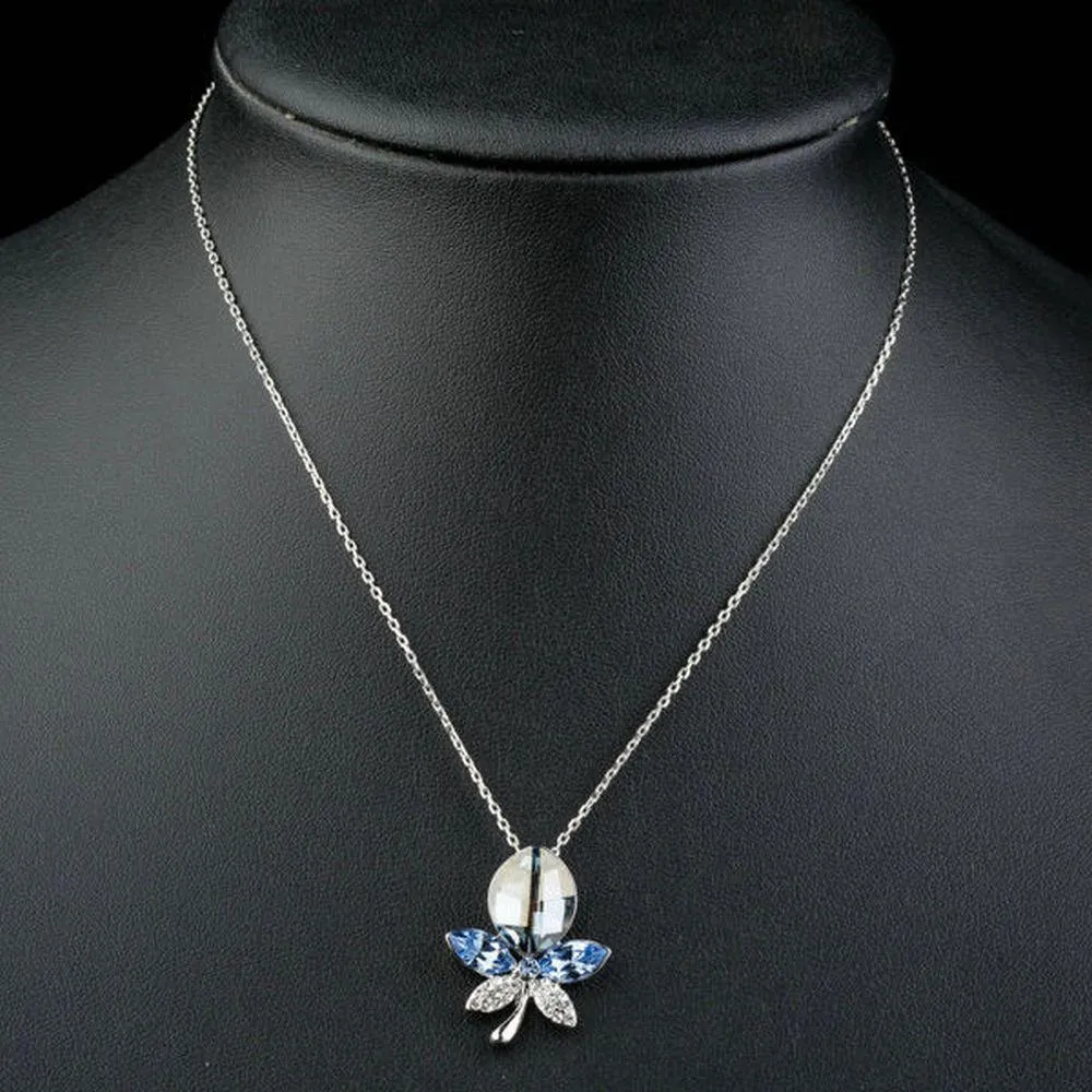 Blue Dragonfly Pendant Necklace KPN0153