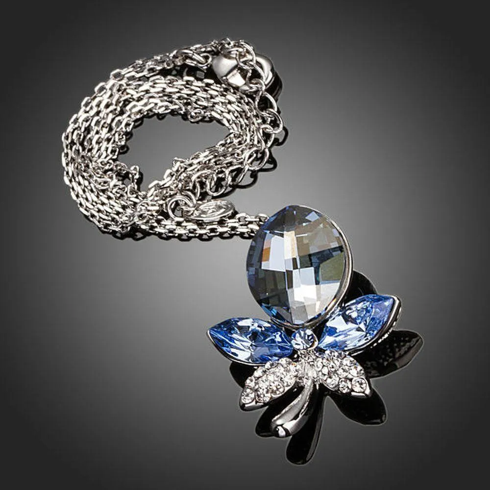 Blue Dragonfly Pendant Necklace KPN0153