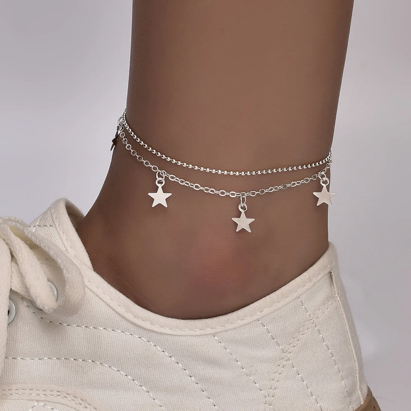Bohemia Butterfly Silver Plated Ankle Bracelet - Adjustable 22-27cm Length, Hypoallergenic Gold/Silver Finish