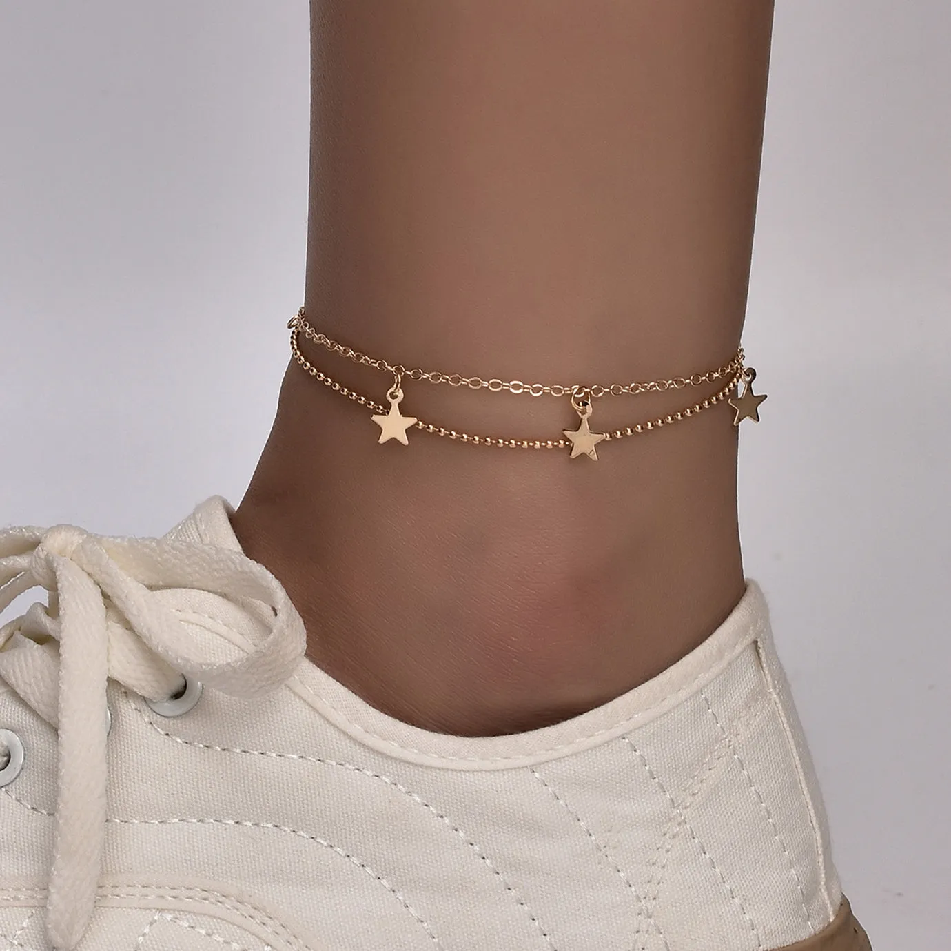 Bohemia Butterfly Silver Plated Ankle Bracelet - Adjustable 22-27cm Length, Hypoallergenic Gold/Silver Finish