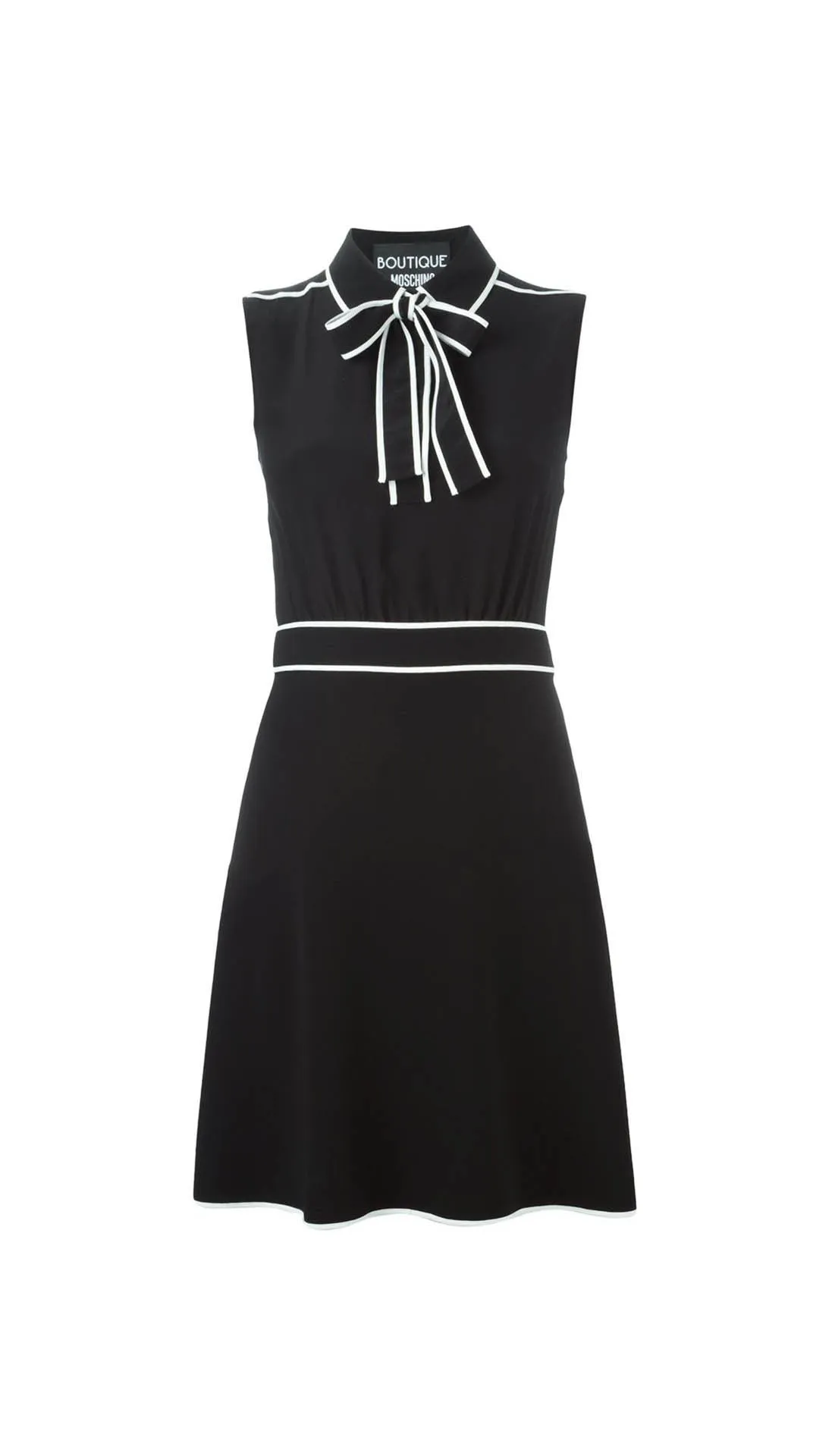 bow detail sleeveless dress